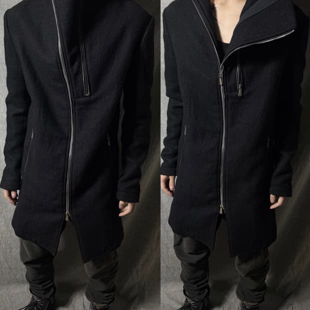 10sei0otto Asymmetric Double Zip Coat 