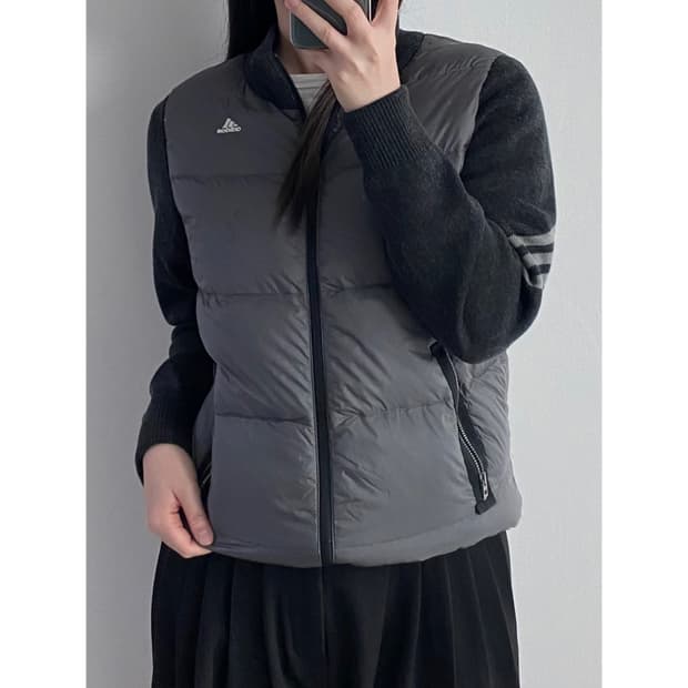 아디다스 패딩 조끼 니트집업