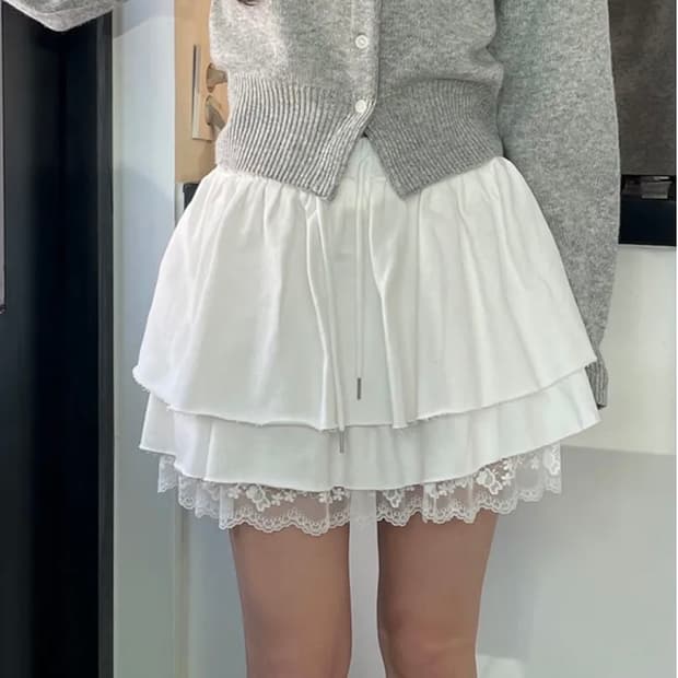 레이스 쭈리 스커트