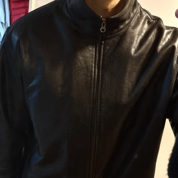 올드갭 지퍼 레더 자켓 xl