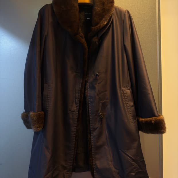 모드아이 밍크 & 토끼털 브라운 자켓 코트 Mode Eye