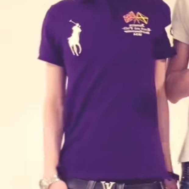 폴로 보라색 카라티 M