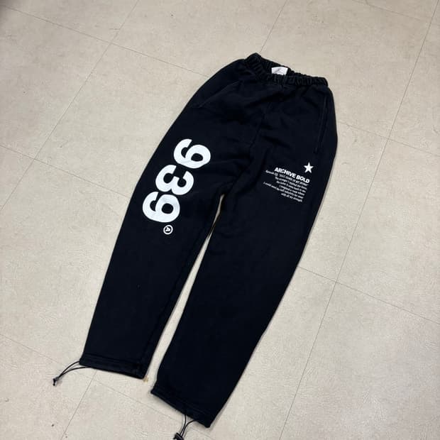 아카이브볼드 939 블랙 스웻 팬츠