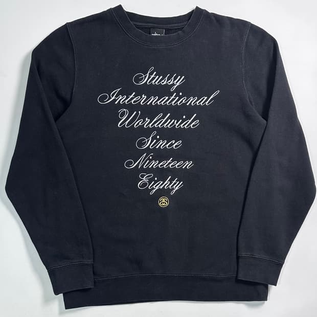 스투시 월드투어 블랙 맨투맨