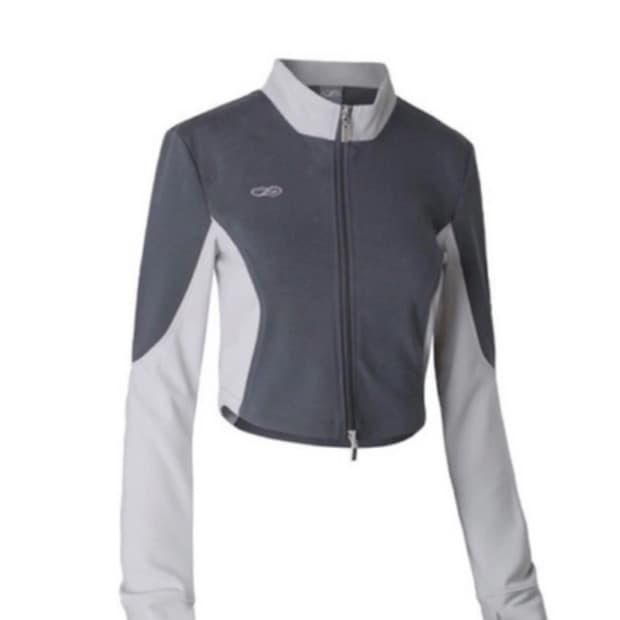 허그유어스킨 Slim jersey cropped jacket gray