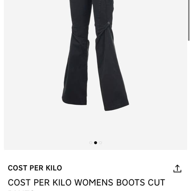 코스트 퍼 킬로 우먼스 부츠 컷 팬츠 블랙