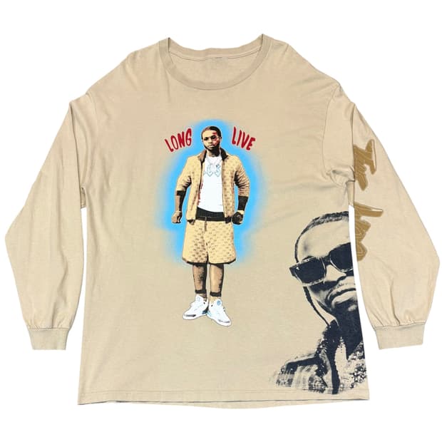 (2XL) 팝 스모크 프린팅 롱 슬리브