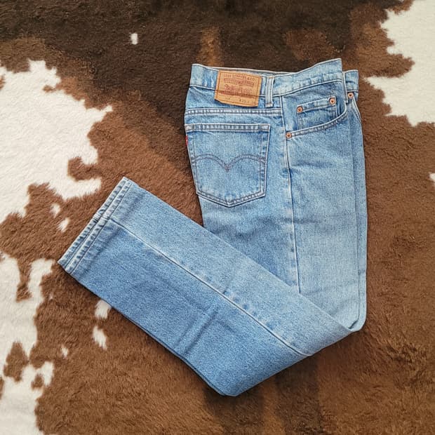 리바이스 515 남녀공용 밝은색 청바지(28)