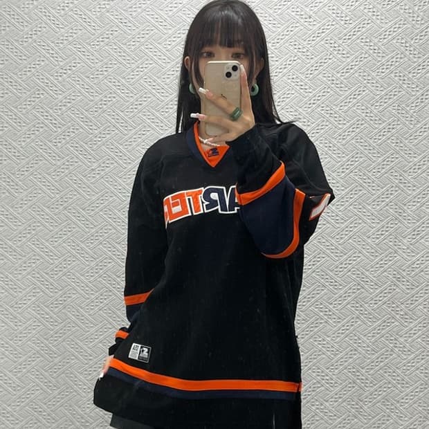 스타터 블랙라벨 올드스쿨 져지 오버핏 스포티 롱슬리브 L C13745