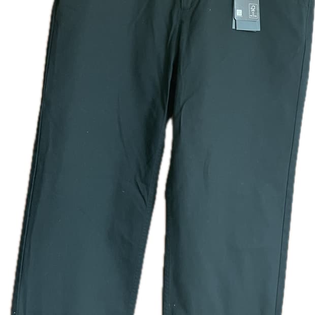 새상품 무신사 스탠다드 레귤러 핏 히든 밴딩 치노 팬츠 블랙 32