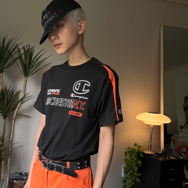 Champion 인시젼 & 로고 프린팅 티셔츠