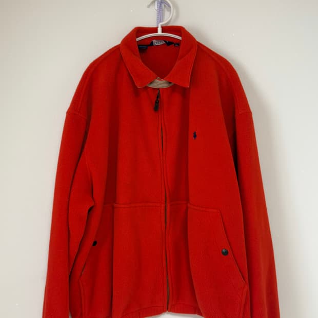 90s 폴로 플리스 스윙탑 자켓 오렌지(XL / 105)