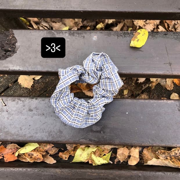 블루 체크 스크런치 🖌️ 