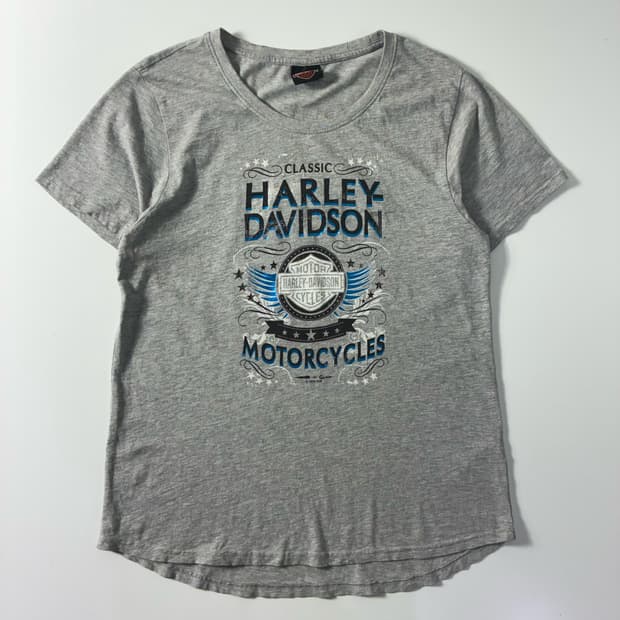 Harley davidson   할리 데이비슨 우먼스 그레이 반팔 티셔츠