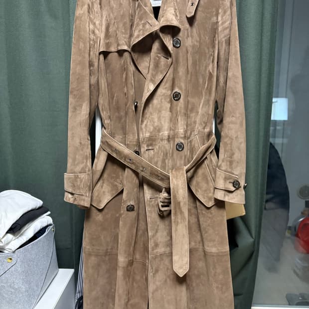 폴로 랄프롤렌 퍼플라벨 스웨이드 코트 S