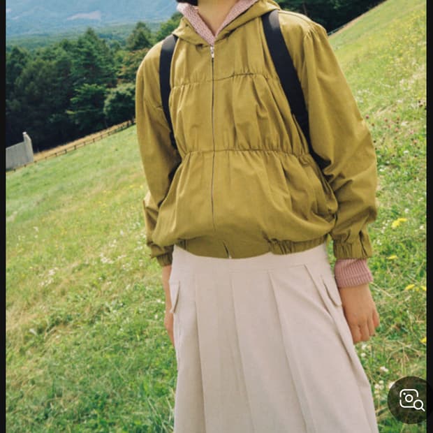 페스토 셔링후드자켓 올리브색