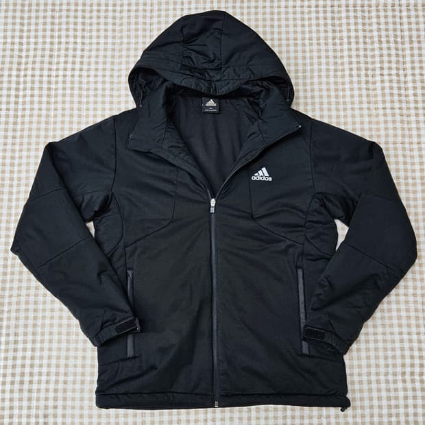 아디다스 경량패딩 후드집업 자켓 남자100