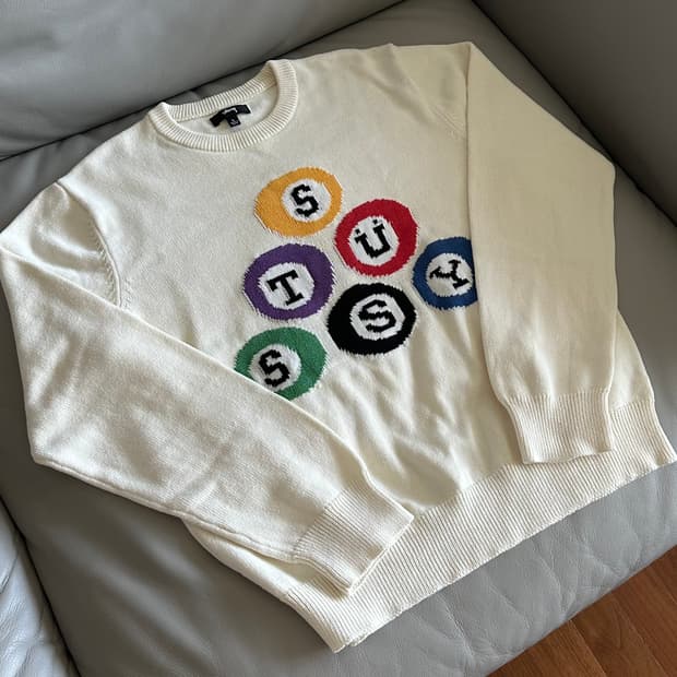 스투시 빌리아드 스웨터 니트 L