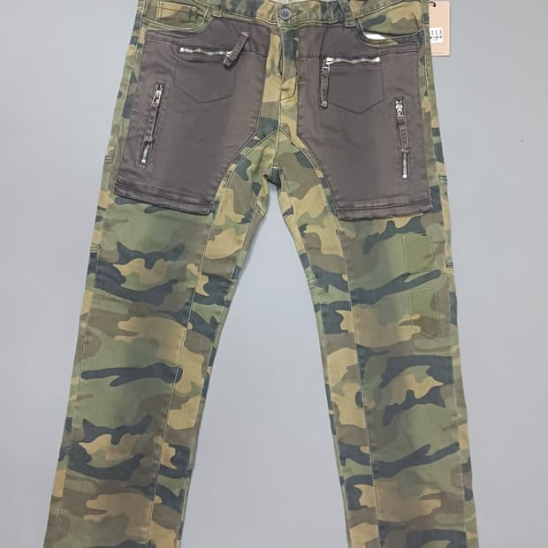 새상품 [38] JMC Y2K 카모플라쥬 포켓덧댐 카고 데님 팬츠