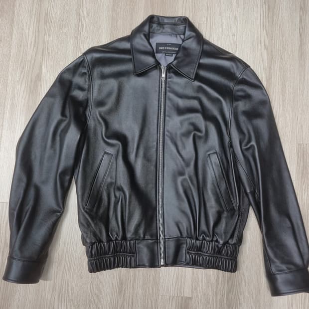 [M] 드림월드 램스킨 블루종 자켓 - 블랙 (실착1회/S)