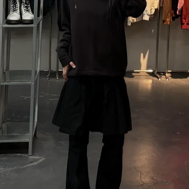 폴로랄프로렌 포니로고 딥브라운 브이넥 램스울 니트 A3531