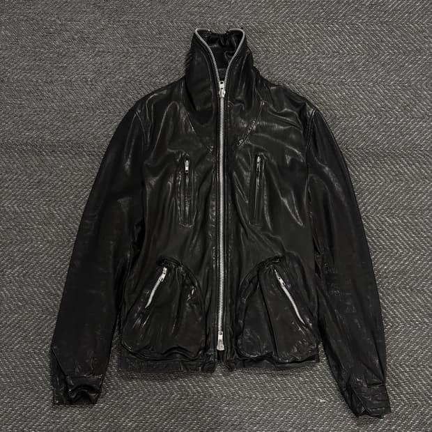 Vegetables sheepskin full zipper jacket