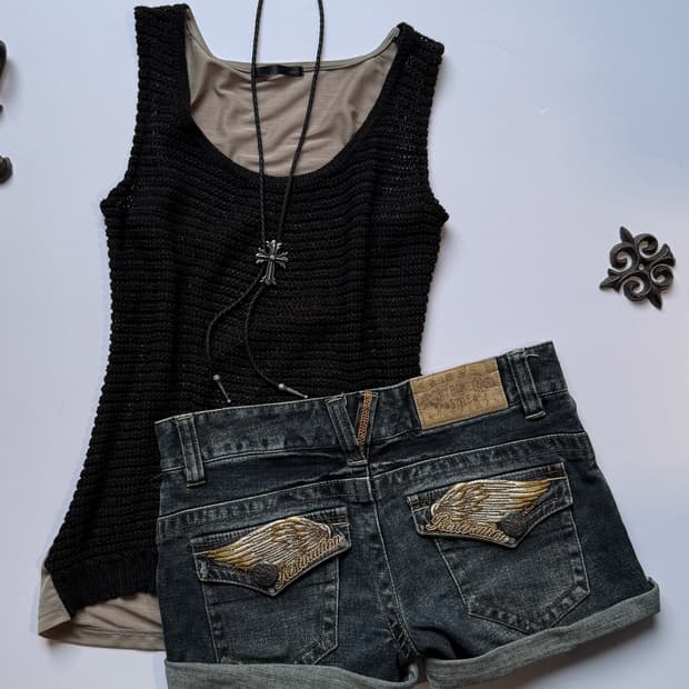 Crochet Cotton Mix Sleeveless 0266