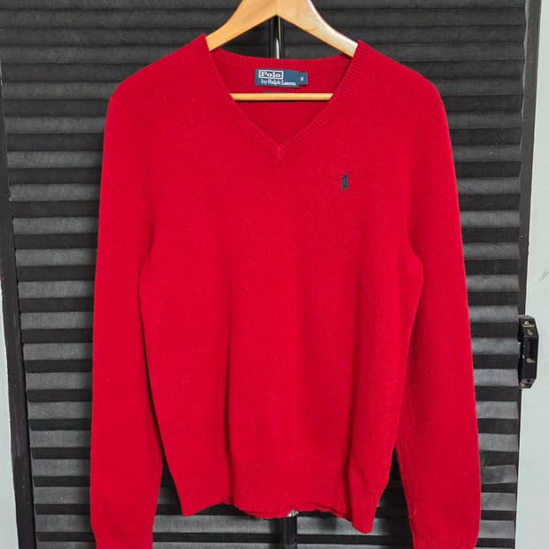 [폴로 랄프로렌] 램스울 브이넥 니트 스웨터 | 00203