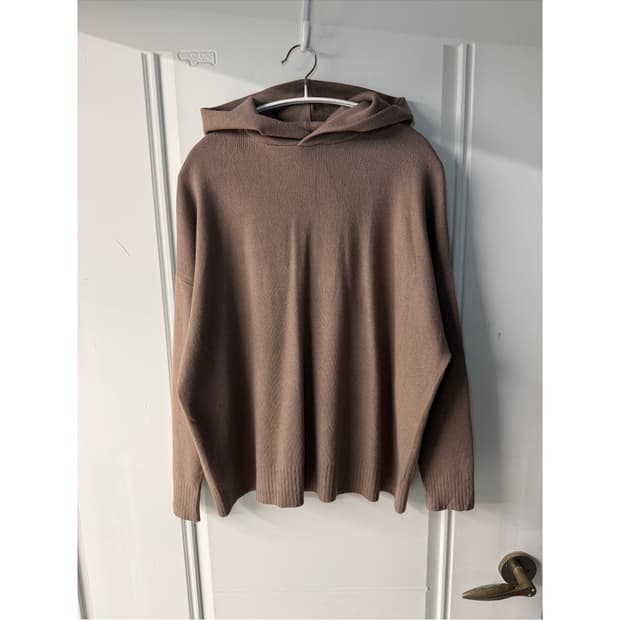 일본빈티지 코코아 후드 니트
