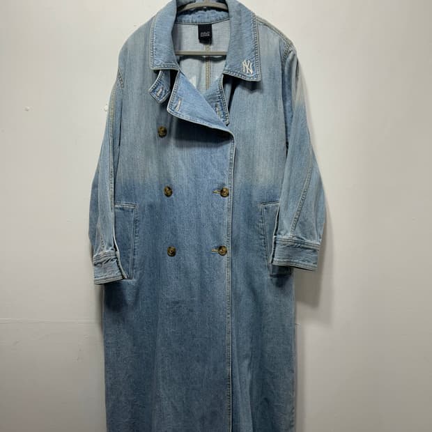MLB 여성 데님 롱코트 S 