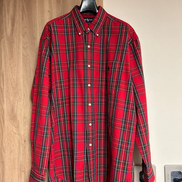 폴로 랄프 로렌 빅셔츠 레드 타탄 체크
