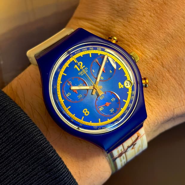 96년판) 빈티지 스와치 크로노 gold medal