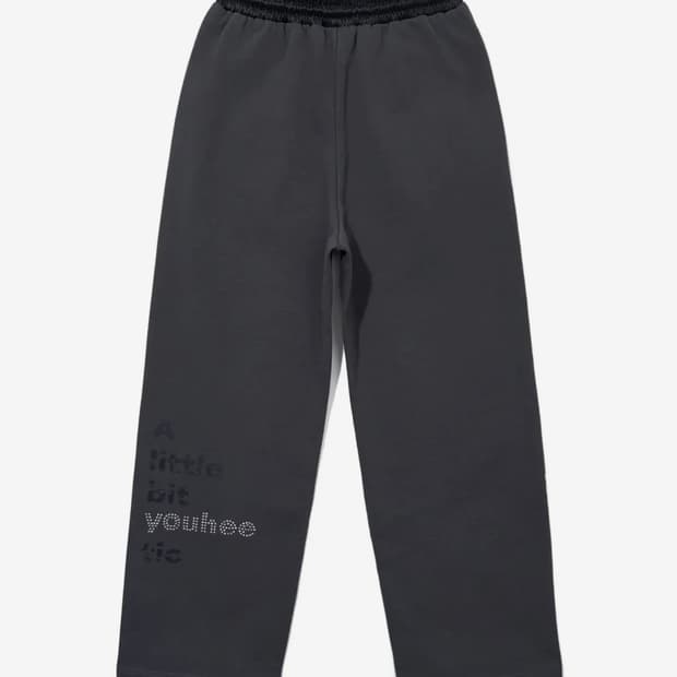 YOUHEE HOTFIX SWEATPANTS_CHARCOAL