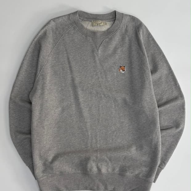 [L] 메종키츠네 그레이 폭스헤드 스웻 셔츠
