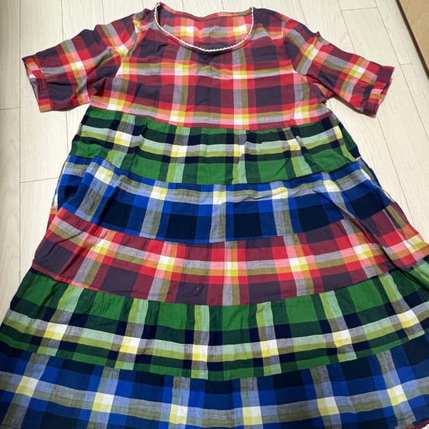빈티지 알록달록 체크 원피스⭐️