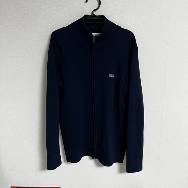 라코스테 울 100% 니트 집업 95