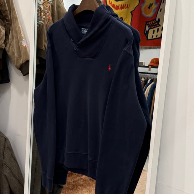 Polo ralph lauren 폴로 랄프로렌 숄카라 니트 (navy)