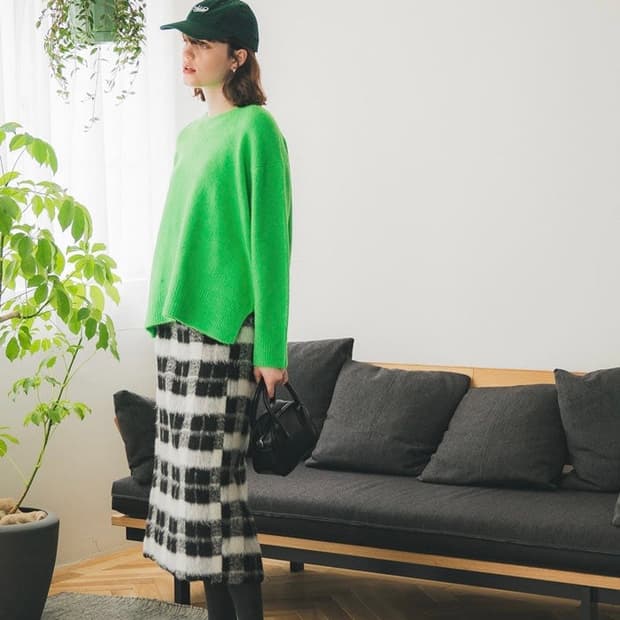 미착용 오버핏 니트