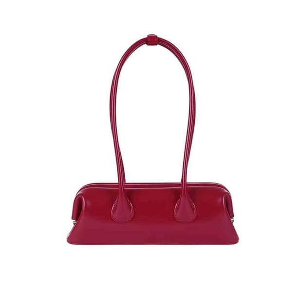 오소이 보트 와이드 미니 숄더백 플럼레드