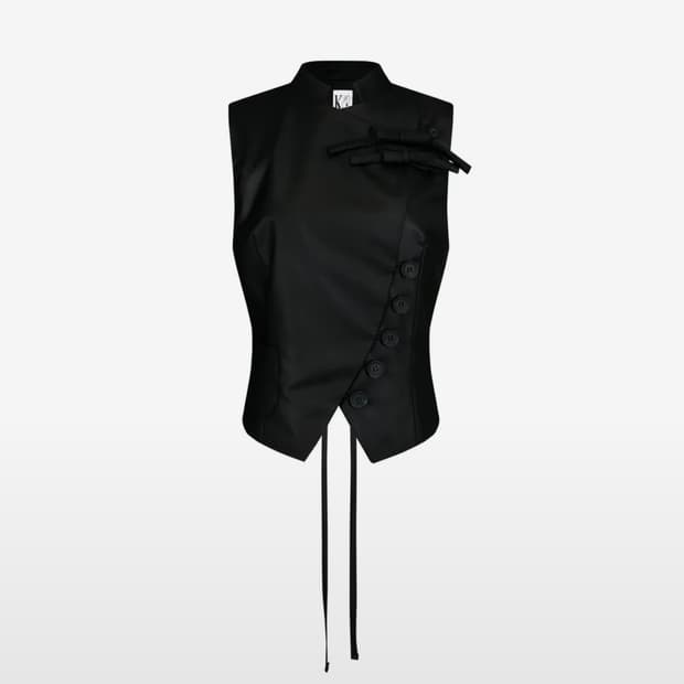 카시코 차이나카라 베스트 preppy china collar vest