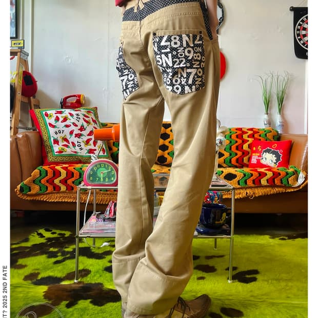 2000s RIMASTAR Dot Docking Twist Pants