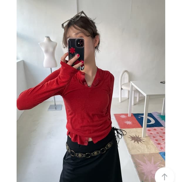 무무크 앙고라 나시 가디건 set