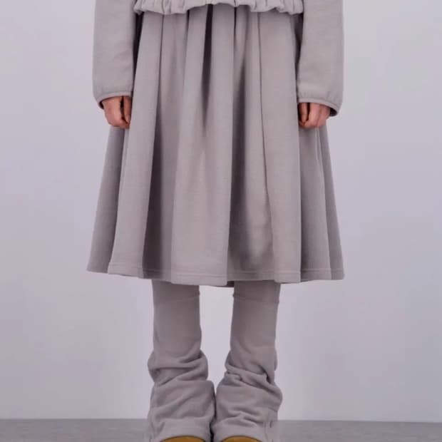 로액슈얼 FLEECE MIDI WARMER SKIRT 미디 워머 스커트