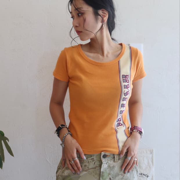 [Hysteric Glamour] Orange Logo T-Shirt