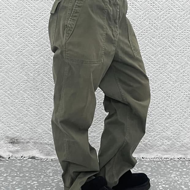 LEE 리 밀리터리 사파리 말차카키 코튼팬츠 면바지 XL C10564