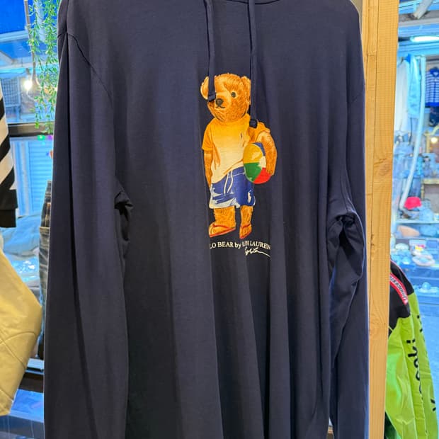 폴로 랄프로렌 베어 후드티 네이비