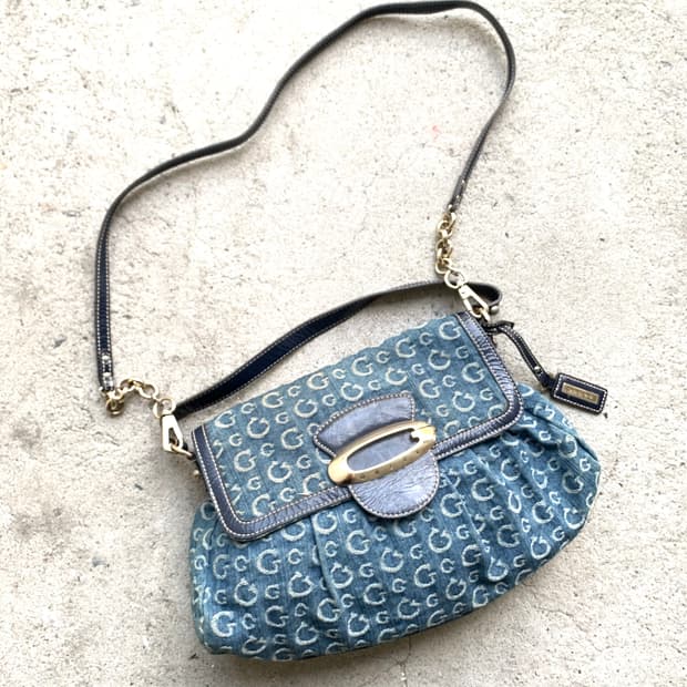 Guess 00s Pinterest mood denim shoulder 