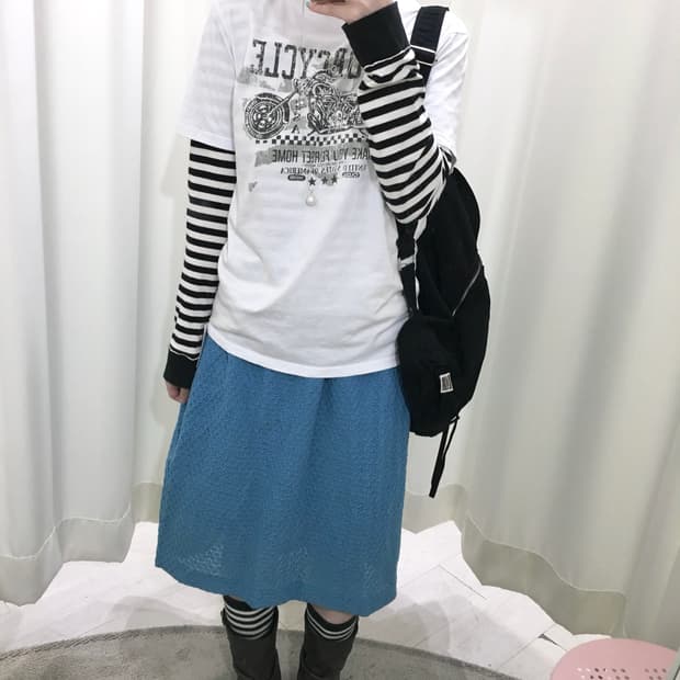 Aqua Crochet Midi Skirt