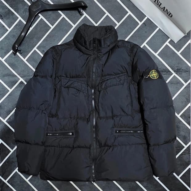 스톤아일랜드 가먼트다이 크링클랩스 패딩