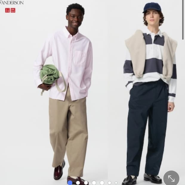 유니클로 jw앤더슨 턱와이드치노팬츠 32사이즈(새상품)